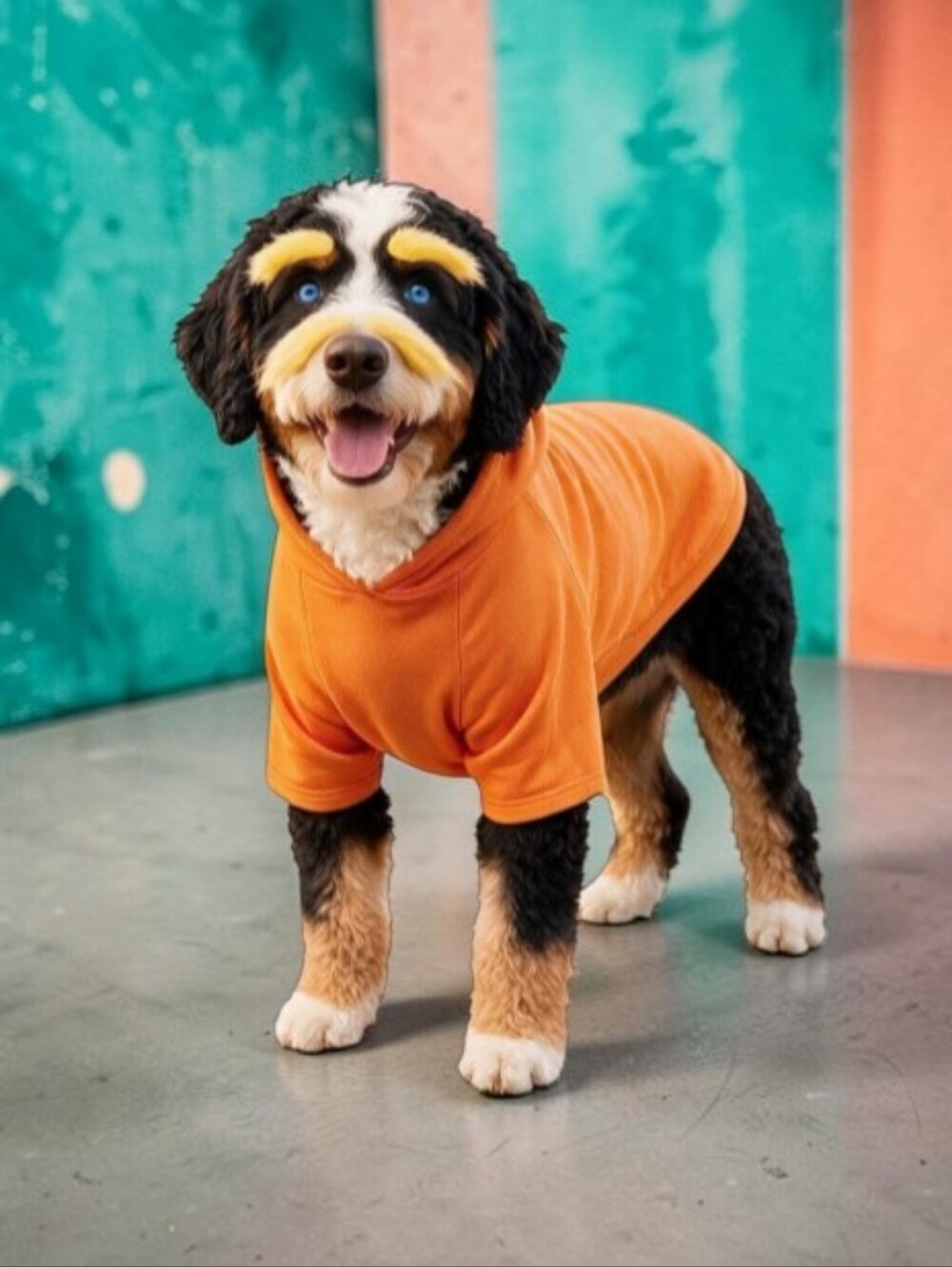 Orange Dr. Seuss Inspired Lorax Dog Hoodie - 6X